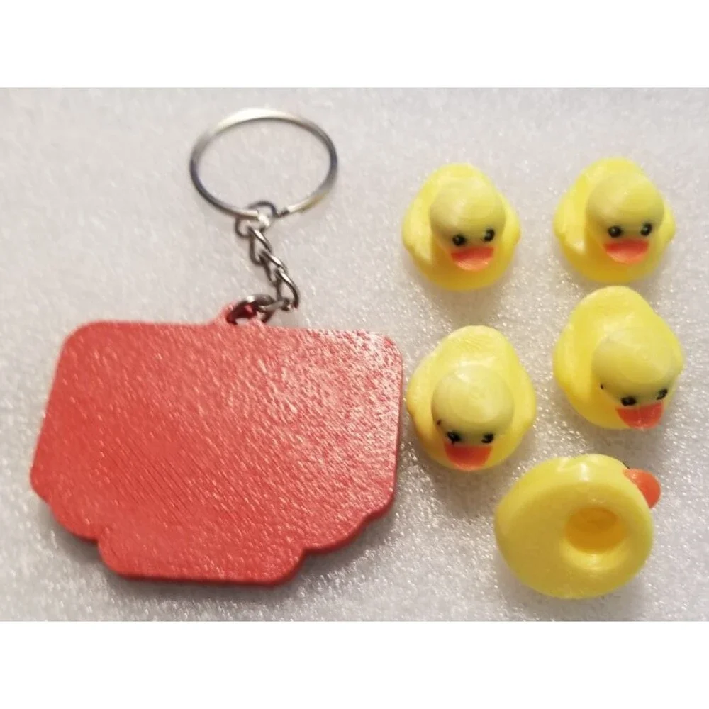 Jeep Key Chain & Yellow Duck Valve Stem Cover Caps Universal Jeep Lovers